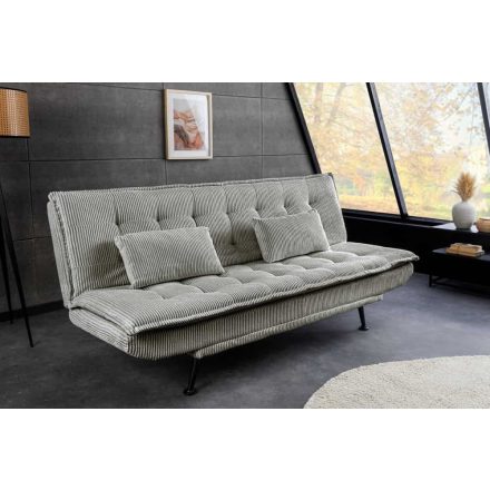 Aria fekvőhellyé alakítható 3 személyes kanapé 195cm világosszürke kord 