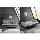 Aria fekvőhellyé alakítható 3 személyes kanapé 195cm világosszürke kord 