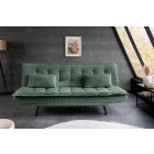 Aria fekvőhellyé alakítható 3 személyes kanapé 195cm zöld kord 