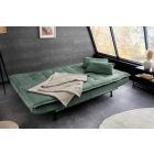 Aria fekvőhellyé alakítható 3 személyes kanapé 195cm zöld kord 