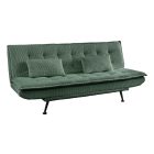 Aria fekvőhellyé alakítható 3 személyes kanapé 195cm zöld kord 