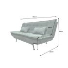 Aria fekvőhellyé alakítható 3 személyes kanapé 195cm zöld kord 