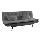 Aria fekvőhellyé alakítható 3 személyes kanapé 195cm szürke kord 