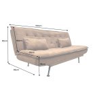 Aria fekvőhellyé alakítható 3 személyes kanapé 195cm barna  