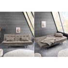 Aria fekvőhellyé alakítható 3 személyes kanapé 195cm szürkésbarna taupe  