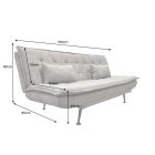 Aria fekvőhellyé alakítható 3 személyes kanapé 195cm szürkésbarna taupe  