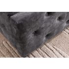 Design ágy Laney 180 x 200 cm szürke bársony ágyneműtartóval