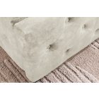 Design ágy Laney 180 x 200 cm pezsgő bézs bársony ágyneműtartóval