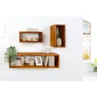 3 fali polc szett Miley barna / sheesham 