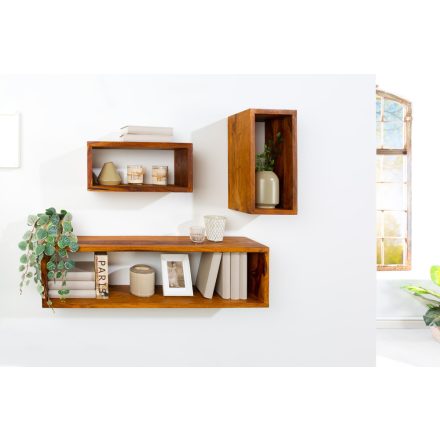 3 fali polc szett Miley barna / sheesham 