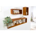 3 fali polc szett Miley barna / sheesham 