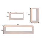 3 fali polc szett Miley barna / sheesham 