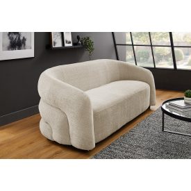 Design kanapé Luna 200 cm 3 személyes bézs zsenília 