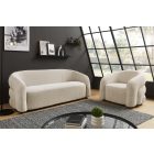 Design kanapé Luna 200 cm 3 személyes bézs zsenília 