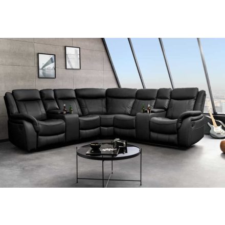 Design 5 üléses mozifotel Movie fekete műbőr