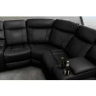 Design 5 üléses mozifotel Movie fekete műbőr