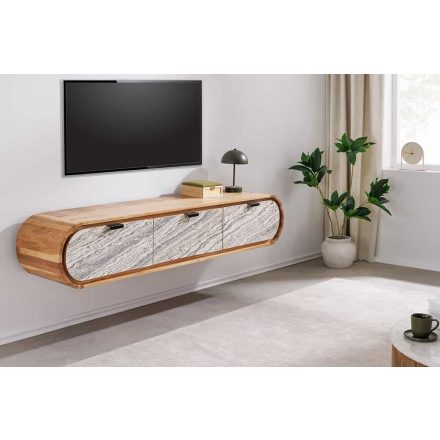Design TV asztal Lorelei 160 cm akác / kő 