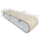 Design TV asztal Lorelei 160 cm akác / kő 