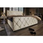 Design ágyneműtárolós ágy Royalis 180x200 cm pezsgő bézs bársony