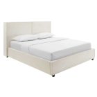 Design ágyneműtárolós ágy Arlo 180x200 cm bézs kord