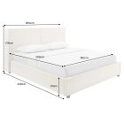 Design ágyneműtárolós ágy Arlo 180x200 cm bézs kord