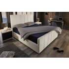 Design ágyneműtárolós ágy Imperial 180x200 cm krém bouclé