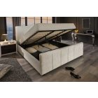 Design ágyneműtárolós ágy Imperial 180x200 cm krém bouclé