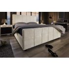 Design ágyneműtárolós ágy Imperial 180x200 cm krém bouclé