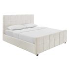 Design ágyneműtárolós ágy Imperial 180x200 cm krém bouclé