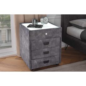   Stílusos éjjeliszekrény Laney led világítással 55 cm szürke