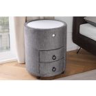 Lunaris kerek éjjeliszekrény led világítással 55 cm szürke