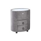 Lunaris ovális éjjeliszekrény led világítással 55 cm szürke