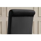 Stílusos szék Rococo III fekete-ezüst bársony