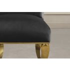 Stílusos szék Rococo III fekete-arany bársony