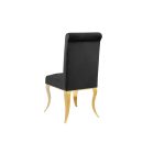 Stílusos szék Rococo III fekete-arany bársony
