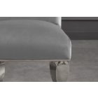 Stílusos szék Rococo III szürke-ezüst bársony