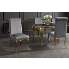 Stílusos szék Rococo III szürke-arany bársony