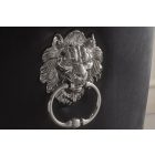 Design szék Rococo Levia fej II fekete-ezüst bársony