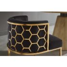 Luxus étkezőszék Prestige arany-fekete bársony