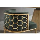 Luxus étkezőszék Prestige arany-zöld bársony