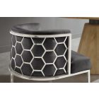 Luxus étkezőszék Prestige ezüst-szürke bársony