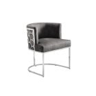 Luxus étkezőszék Prestige ezüst-szürke bársony