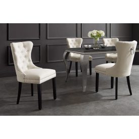 Design szék Queen II. bézs len