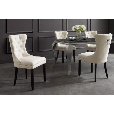 Design szék Queen II. bézs len