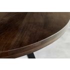 Kerek étkezőasztal Thunder 120 cm mangó taupe barna