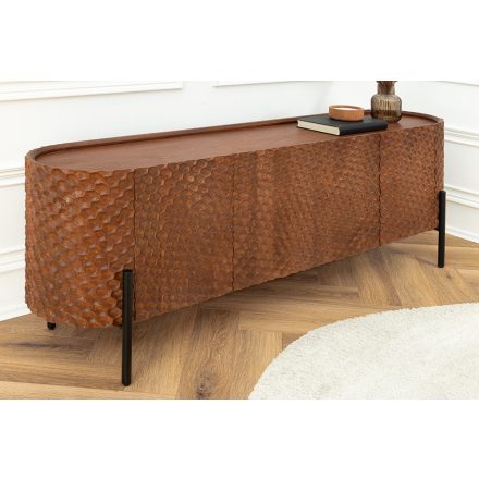 Design komód Nobile 180 cm 3D barna mangófa