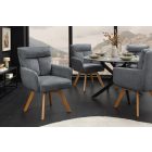 Design forgószék Maddison VI szürke zsenília bükk lábak