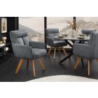 Design forgószék Maddison VI szürke zsenília bükk lábak