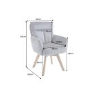 Design forgószék Maddison VI szürke zsenília bükk lábak