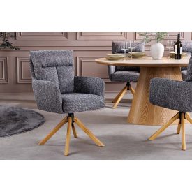 Design forgószék Maddison V szürke tölgy lábak